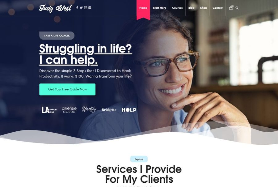 Tuition and coaching website design example